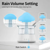 Relax Cloud Rain Diffuser: Ultrasonic Aromatherapy Humidifier with Colorful Lamp