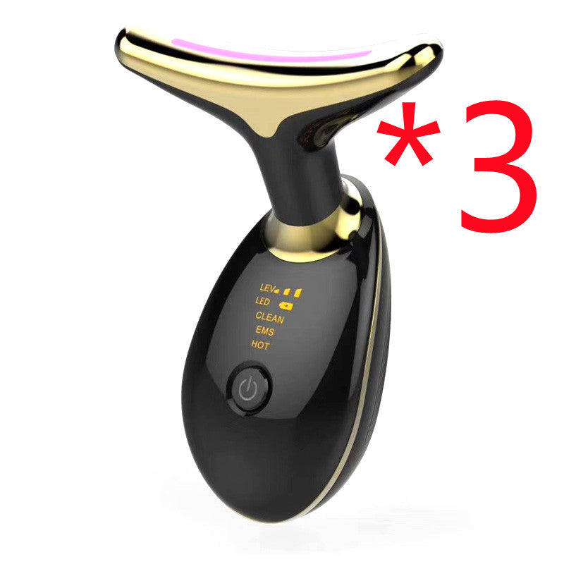 EMS Thermal Neck Lifting And Tighten Massager Electric Microcurrent Wrinkle Remover LED Photon Face Beauty Device For Woman - SANDO 