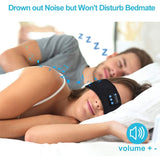 Wireless Bluetooth Sleeping Headphones Headband Thin Soft Elastic Comfortable Music Ear Phones Eye Mask For Side Sleeper Sports - SANDO 