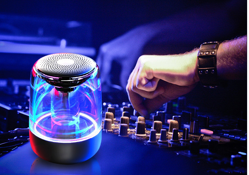 Portable Speakers Bluetooth Column Wireless Bluetooth Speaker Powerful Bass Radio with Variable Color LED Light - SANDO 