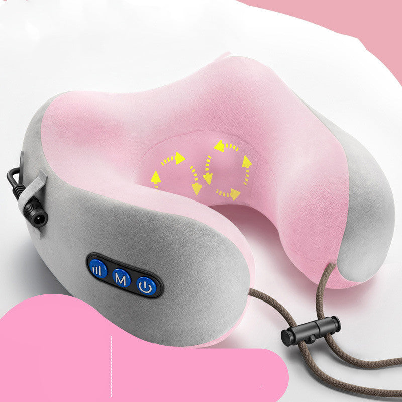 Massage U-Shaped Pillow Multi-Function Shoulder and Cervical Vertebra Electric Outdoor Portable Car Health Care - SANDO 