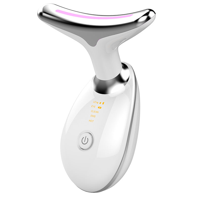 EMS Thermal Neck Lifting And Tighten Massager Electric Microcurrent Wrinkle Remover LED Photon Face Beauty Device For Woman - SANDO 