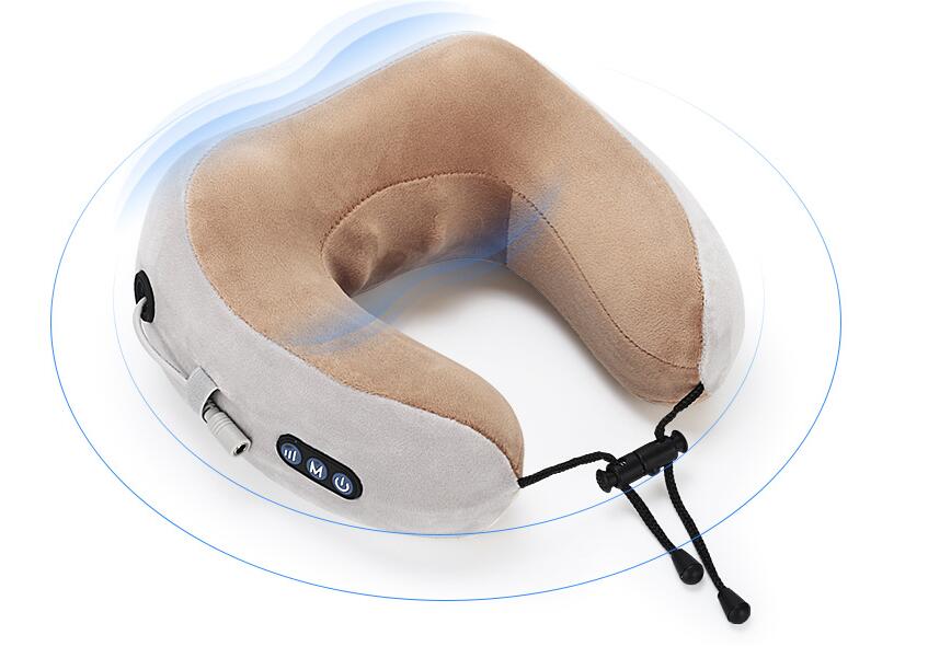 Massage U-Shaped Pillow Multi-Function Shoulder and Cervical Vertebra Electric Outdoor Portable Car Health Care - SANDO 