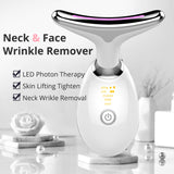 EMS Thermal Neck Lifting And Tighten Massager Electric Microcurrent Wrinkle Remover LED Photon Face Beauty Device For Woman - SANDO 