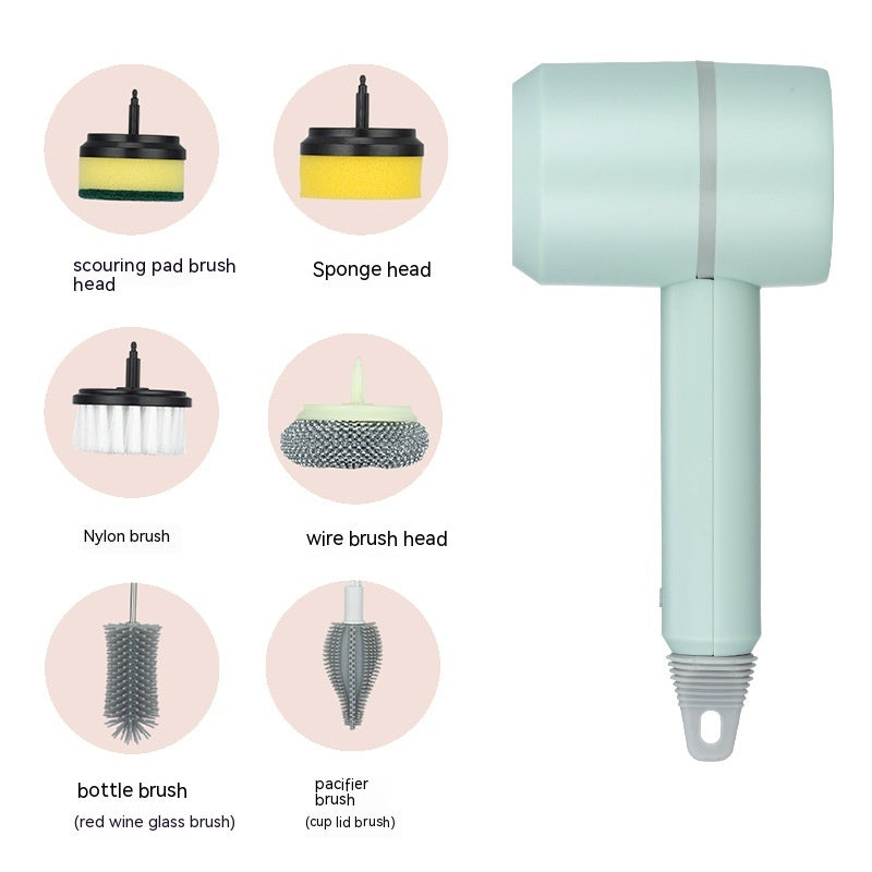 Electric Cleaning Brush Dishwashing Brush Automatic Wireless USB Rechargeable Professional Kitchen Bathtub Tile Cleaning Brushes - SANDO 