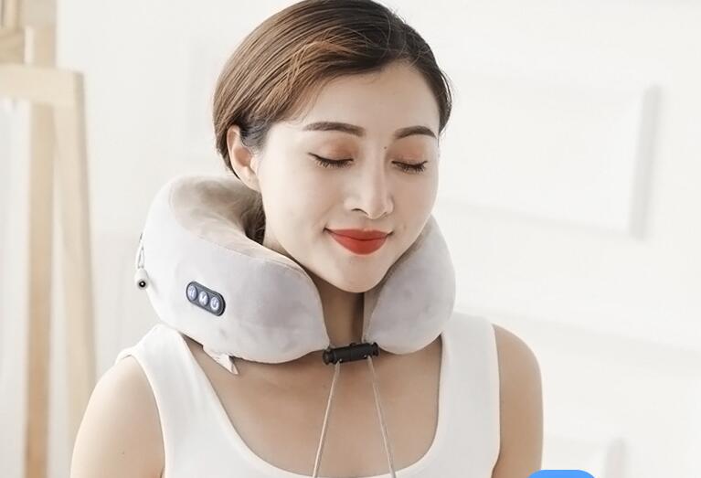 Massage U-Shaped Pillow Multi-Function Shoulder and Cervical Vertebra Electric Outdoor Portable Car Health Care - SANDO 