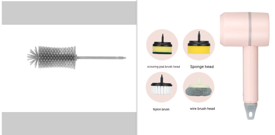 Electric Cleaning Brush Dishwashing Brush Automatic Wireless USB Rechargeable Professional Kitchen Bathtub Tile Cleaning Brushes - SANDO 