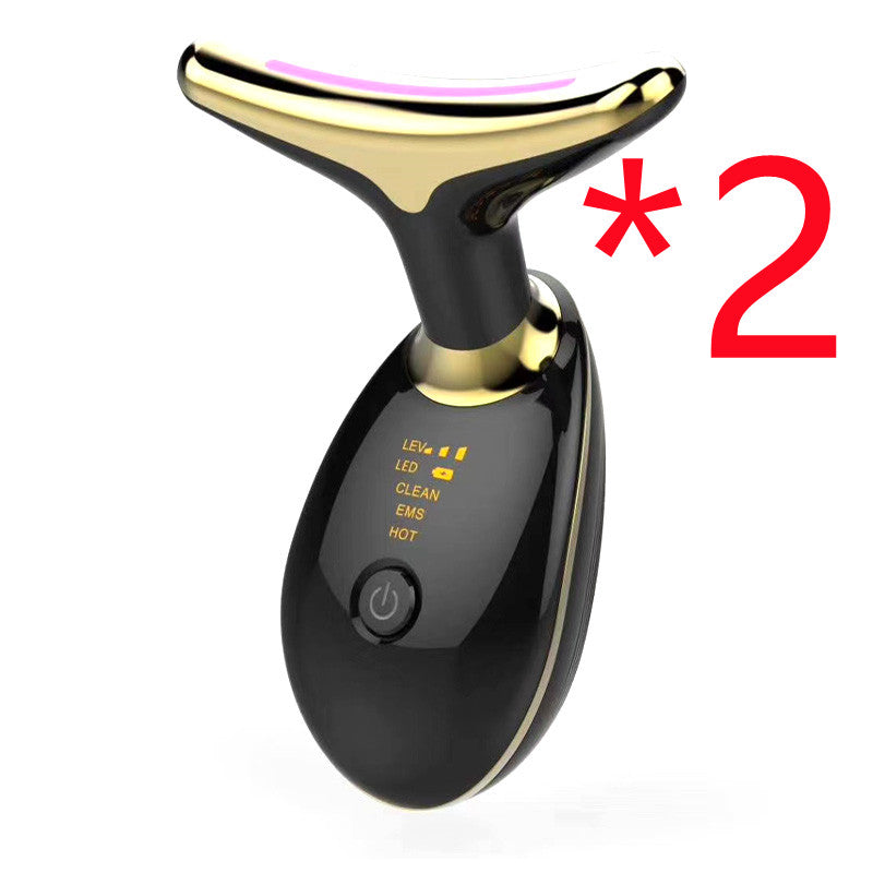 EMS Thermal Neck Lifting And Tighten Massager Electric Microcurrent Wrinkle Remover LED Photon Face Beauty Device For Woman - SANDO 