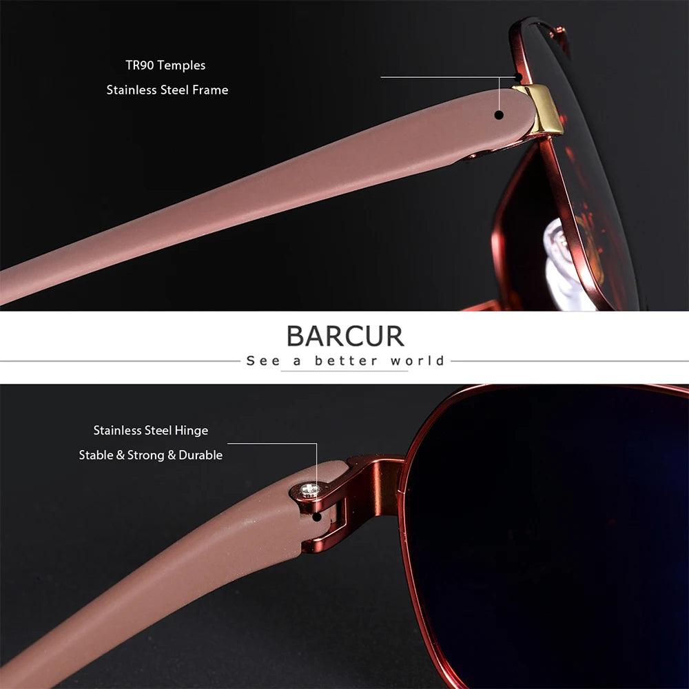 BARCUR Polarized Men Sun Glasses For Driving Durable Sunglasses Eyewear UV400 Gafas Oculos De Sol - SANDO 