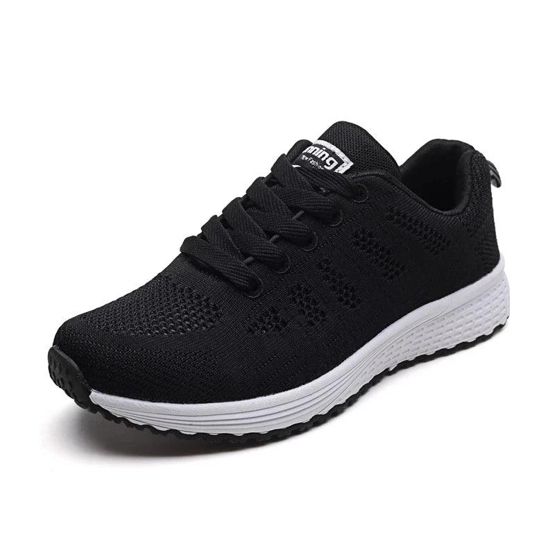 Women Casual Shoes Fashion Breathable Walking Mesh Flat Shoes Sneakers Women Gym Vulcanized Shoes White Female Footwear - SANDO 