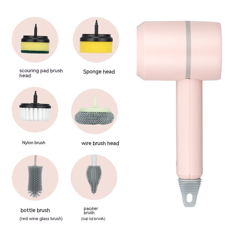 Electric Cleaning Brush Dishwashing Brush Automatic Wireless USB Rechargeable Professional Kitchen Bathtub Tile Cleaning Brushes - SANDO 