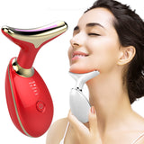 EMS Thermal Neck Lifting And Tighten Massager Electric Microcurrent Wrinkle Remover LED Photon Face Beauty Device For Woman - SANDO 